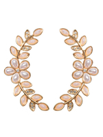 Ohrringe Blond Blumen Metall durchbohrt Frauen Schmuck