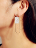 Ohrringe Blond Metall Durchbohrt Geometrische Frauen Schmuck Ohrringe