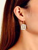 Ohrringe Blond Ruched Metall durchbohrten Frauen Schmuck