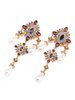 Ohrringe Dark Red Crystal Metal Piercing Damen Schmuck