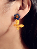 Ohrringe Golden Metal Butterfly Pierced Frauenschmuck
