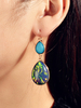 Ohrringe Green Metal Pierced Dangle Ohrringe Frauenschmuck