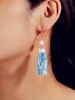 Ohrringe Light Sky Blue Fransen Zinklegierung Pierced Quaste Frauen Schmuck Ohrringe