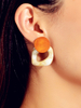Ohrringe Orange Acryl Piercing Damen Schmuck