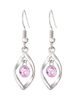 Ohrringe Pink Chains Metal Marquise Non Stone Pierced Damen Schmuck