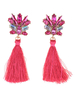 Ohrringe Rose Belted Fringe Strass Bohemian Pierced