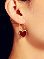 Ohrringe Ture Red Metal Piercing Damen Schmuck