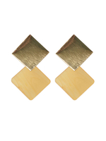 Ohrstecker quadratischer Frauenschmuck