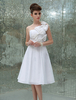 One Shoulder-Brautkleid aus Taft mit Schleife in Elfenbeinfarbe
