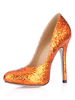 Orange High Heels mit Pailletten für Damen
