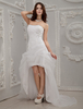 Organza Prom-Brautkleid mit Herz-Ausschnitt und Kunstdiamanten in Weiß; mit unsymmetrischem Design