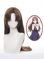 Osamake Romcom Wo der Freund aus Kindertagen Maria Momosaka Cosplay Perücken nicht verliert Braun Lange Gerade Hitzebeständige Faserperücken