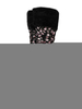 Overknee-Stiefel PU-Leder Pink Pointed Toe Flowers Print Oberschenkelhohe Stiefel