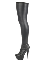 Overknee-Stiefel Schwarze runde Kappe 5.9 "Overknee-Stiefel für Frauen
