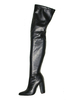 Overknees Stiefel mit Blockabsatz PU Damen Winter Schuhe