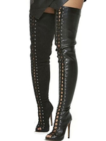 Overknees Stiefel mit Stilettos Damen Winter Schuhe
