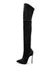 Overknees Stiefel mit Stilettos Elastan Stoff Damen Winter Schuhe