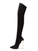 Overknees Stiefel mit Stilettos Elastan Stoff Damen Winter Schuhe
