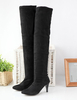 Overknees Stiefel mit Stilettos Frottierstoff Es gibt keinen Schmuck. Damen Winter Schuhe