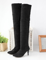Overknees Stiefel mit Stilettos Frottierstoff Es gibt keinen Schmuck. Damen Winter Schuhe
