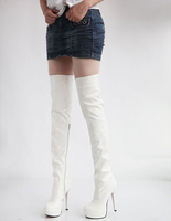 Overknees Stiefel mit Stilettos Lack-PU Damen Winter Schuhe
