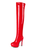Overknees Stiefel mit Stilettos Lackleder Damen Winter Schuhe