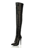 Overknees Stiefel mit Stilettos Lackleder Damen Winter Schuhe