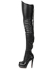 Overknees Stiefel mit Stilettos PU Damen Winter Schuhe