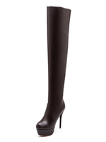Overknees Stiefel mit Stilettos PU Damen Winter Schuhe