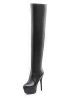 Overknees Stiefel mit Stilettos PU Damen Winter Schuhe