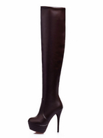 Overknees Stiefel mit Stilettos PU Damen Winter Schuhe