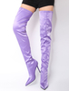 Overknees Stiefel mit Stilettos Stoff Damen Winter Schuhe