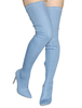 Overknees Stiefel mit Stilettos Stoff und Schnüren Damen Winter Schuhe