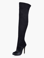 Overknees Stiefel mit Stilettos Veloursleder Damen Winter Schuhe