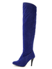 Overknees Stiefel mit Stilettos Veloursleder Damen Winter Schuhe