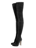 Overknees Stiefel mit Stilettos Veloursleder Damen Winter Schuhe