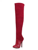 Overknees Stiefel mit Stilettos Veloursleder Es gibt keinen Schmuck. Damen Winter Schuhe