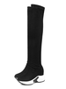 Overknees Stiefel Veloursleder Damen Winter Schuhe