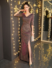 Pailletten Abendkleider halbes V-Ausschnitt Sexy Abendkleid