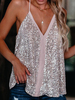 Pailletten Cami Top Sexy Glitter Frauen Camis