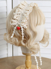 Pastoralstil Lolita Accessoires Ecru Weiß Rüschen Polyester Hut Verschiedenes