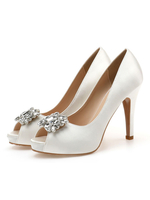 Peep Toe High Heels Stiletto Strass Chic Slip-On 4.1\