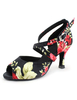 Peep Toe Latein Schuhe mit Printmuster