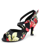 Peep Toe Latein Schuhe mit Printmuster