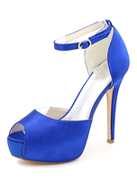 Peep Toe Satin Abend und Braut Sandalen