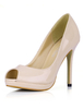 Peeptoe-Pumps in Nude-Tönen