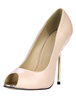 Peeptoe-Pumps in Nude-Tönen