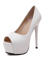 Peeptoes aus im Slip-On Style mit Stilettos