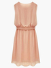 Perlen Chiffon beschlagene ausgestelltes Kleid