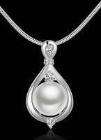 Perlen Halskette Strass Brautschmuck Hochzeit